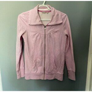 Esprit Y2K Women’s Pink Zip Up Sweater Retro Style Soft Knit Full Zip Size M/L